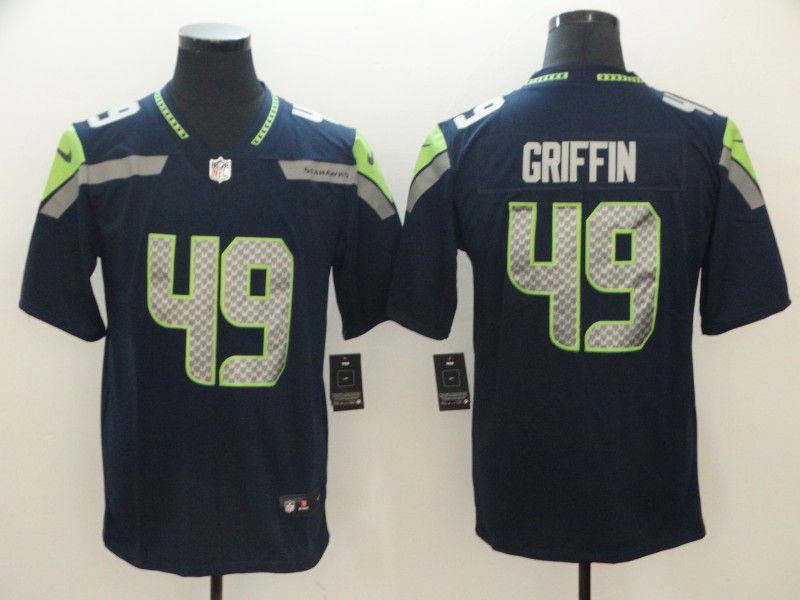 Men Seattle Seahawks #49 Griffin Blue Nike Vapor Untouchable Limited Playe NFL Jerseys